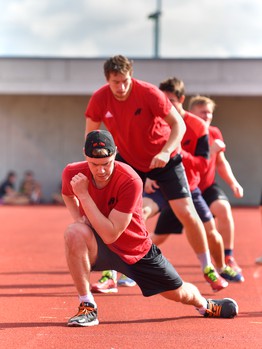 Тренировка перед игрой с "Медвешчаком"