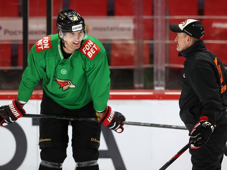 Раскатка «Авангарда» перед матчем с «Металлургом»