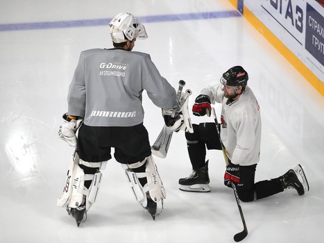 Раскатка «Авангарда» перед матчем с «Барысом»