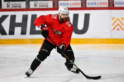 Тренировка «Авангарда» перед матчем в Екатеринбурге