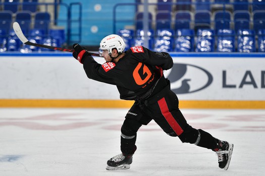 Тренировка «Авангарда» перед матчем в Нижнекамске