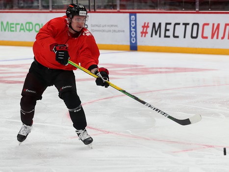 Раскатка «Авангарда» перед матчем с минским «Динамо»