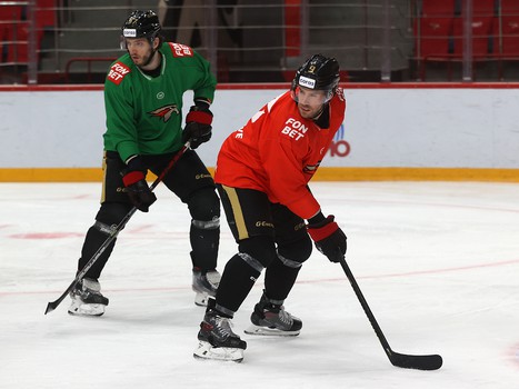 Тренировка «Авангарда» перед матчем с «Салаватом Юлаевым»