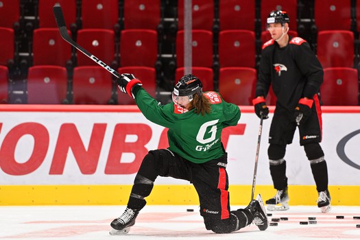 Раскатка «Авангарда» перед матчем с «Салаватом Юлаевым»