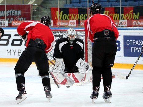 Раскатка «Авангарда» перед матчем с «Адмиралом»