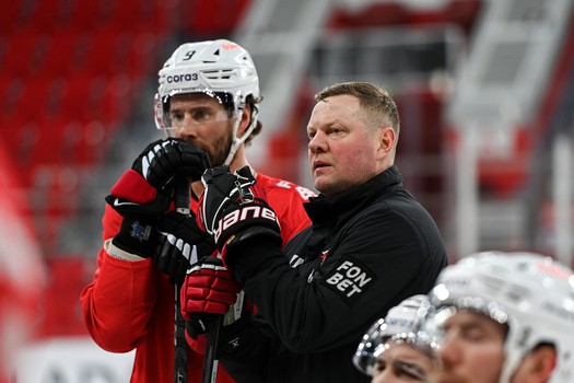 Тренировка «Авангарда» перед матчем в Екатеринбурге