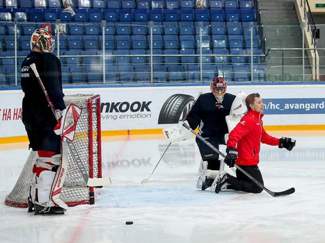 Раскатка «Авангарда» перед матчем с «Витязем»