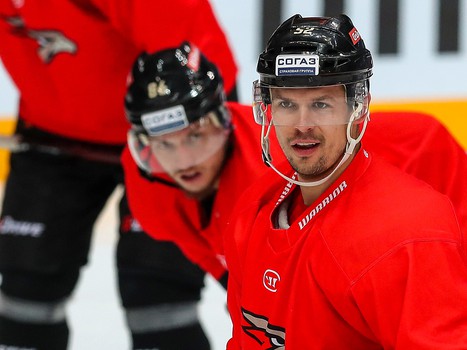 Раскатка «Авангарда» перед матчем с «Северсталью»