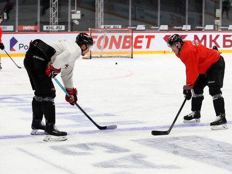 Раскатка «Авангарда» перед матчем с «Салаватом Юлаевым»