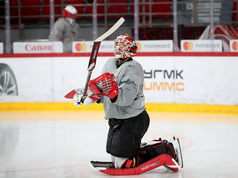 Тренировка «Авангарда» в Екатеринбурге перед третьим матчем серии с «Автомобилистом»