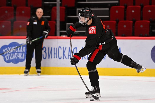 Тренировка «Авангарда» перед матчем с «Трактором»