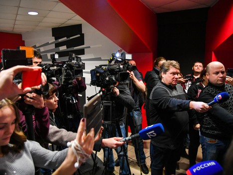 Открытая тренировка "Авангарда" для СМИ