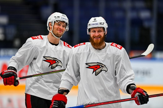 Тренировка «Авангарда» перед матчем в Казани