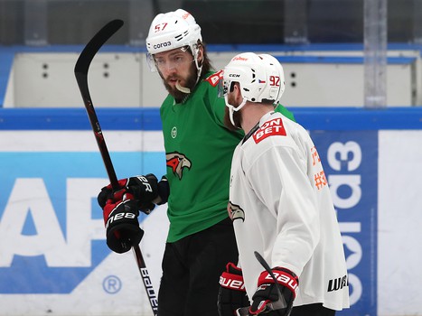 Тренировка «Авангарда» перед стартом финала Кубка Гагарина