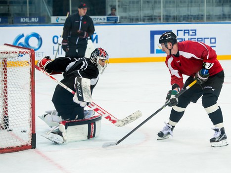 Раскатка "Авангарда" перед матчем с "Ладой"