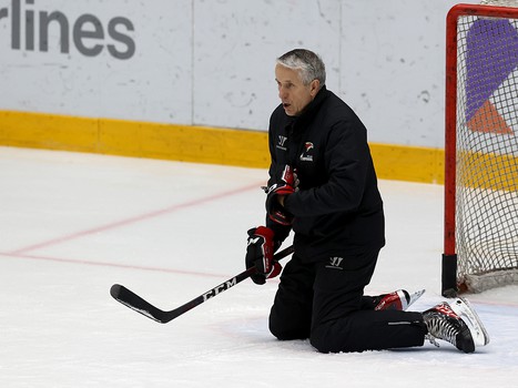 Тренировка «Авангарда» перед матчем в Новосибирске