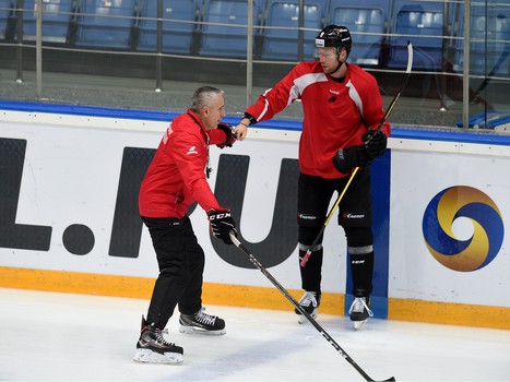 Раскатка "Авангарда" перед матчем с "Амуром"