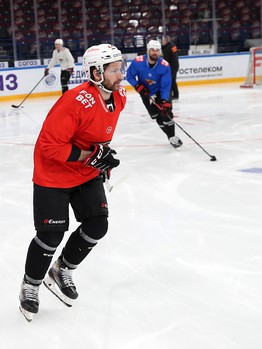 Тренировка «Авангарда» перед шестым матчем серии с «Металлургом»