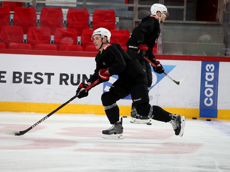 Тренировка «Авангарда» в Екатеринбурге перед третьим матчем серии с «Автомобилистом»
