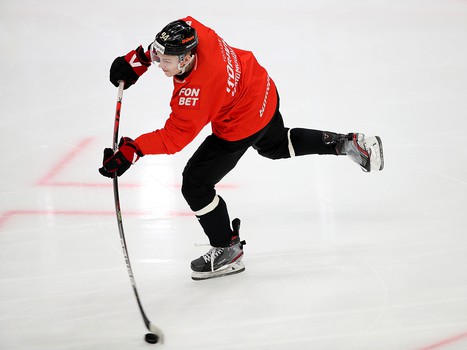 Раскатка «Авангарда» перед матчем с «Локомотивом»