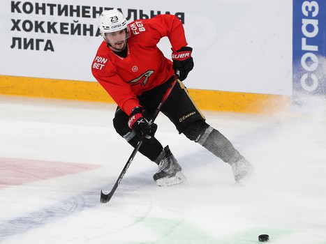 Тренировка «Авангарда» перед вторым матчем серии в Магнитогорске