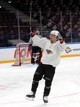 Тренировка «Авангарда» перед третьим матчем серии с «Металлургом»