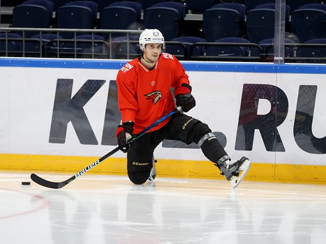 Раскатка «Авангарда» перед выездным матчем с московским «Динамо»