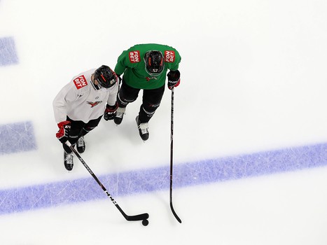 Раскатка «Авангарда» перед матчем с рижским «Динамо»