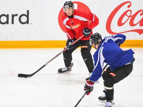 Раскатка "Авангарда" перед матчем с "Нефтехимиком"