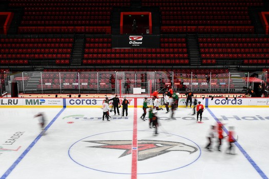 Тренировка «Авангарда» перед матчем с «Адмиралом»