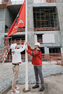Год строительства «Арены Омск» отметили поднятием чемпионского флага