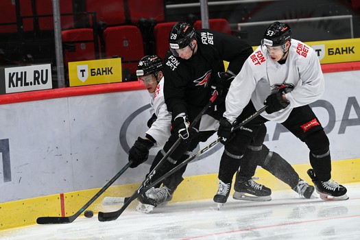 Раскатка «Авангарда» перед матчем с «Металлургом»