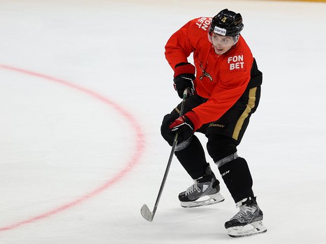 Тренировка «Авангарда» перед матчем с «Нефтехимиком»