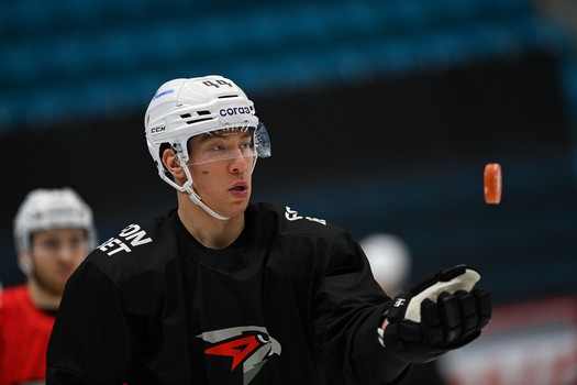 Раскатка «Авангарда» перед матчем в Астане