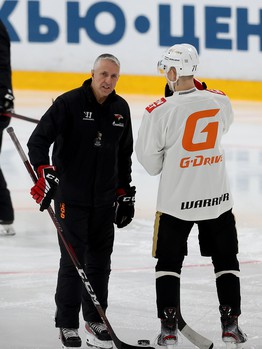 Раскатка «Авангарда» перед матчем в Череповце