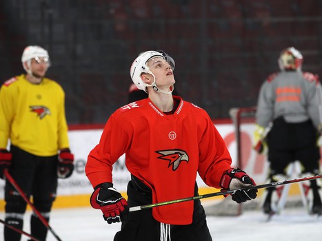 Тренировка «Авангарда» перед матчем в Екатеринбурге