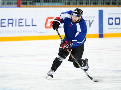 Раскатка "Авангарда" перед домашним матчем со "Спартаком"