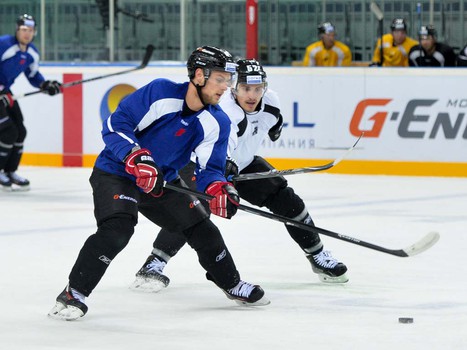 Раскатка "Авангарда" перед матчем ХК "Сочи"