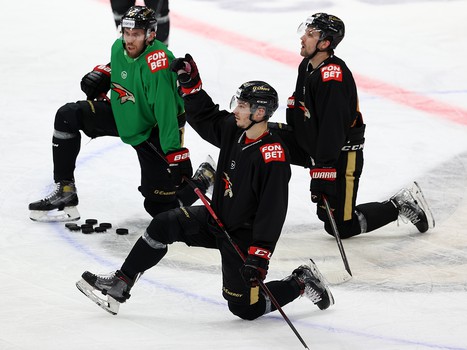 Раскатка «Авангарда» перед матчем с «Автомобилистом»