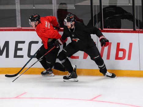 Раскатка «Авангарда» перед матчем с «Сибирью»