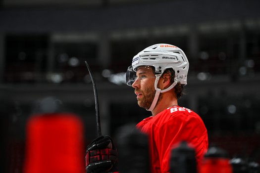 Раскатка «Авангарда» перед матчем в Челябинске