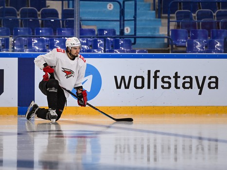 Тренировка «Авангарда» перед матчем в Нижнекамске