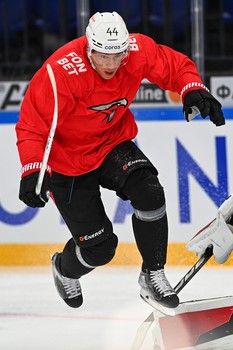 Тренировка «Авангарда» перед матчем в Новосибирске