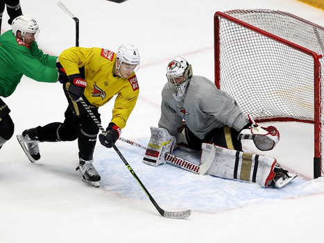 Тренировка «Авангарда» перед матчем в Нур-Султане