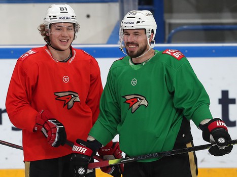 Тренировка «Авангарда» перед вторым матчем серии в Магнитогорске