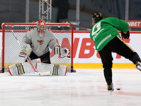 Раскатка «Авангарда» перед матчем с «Автомобилистом»