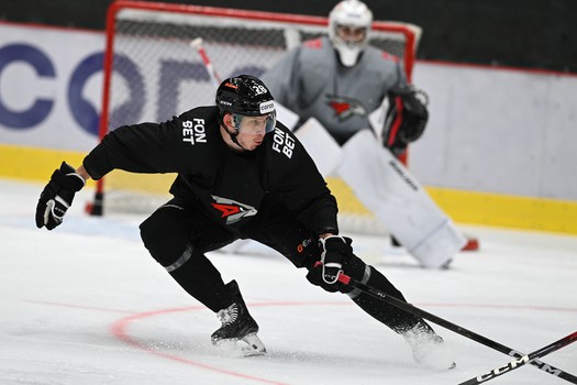 Тренировка «Авангарда» перед матчем с московским «Динамо»