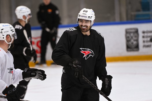 Тренировка «Авангарда» перед матчем в Астане