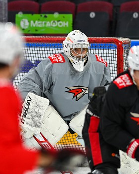 Раскатка «Авангарда» перед матчем в Магнитогорске