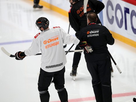 Раскатка «Авангарда» перед матчем с «Магниткой»